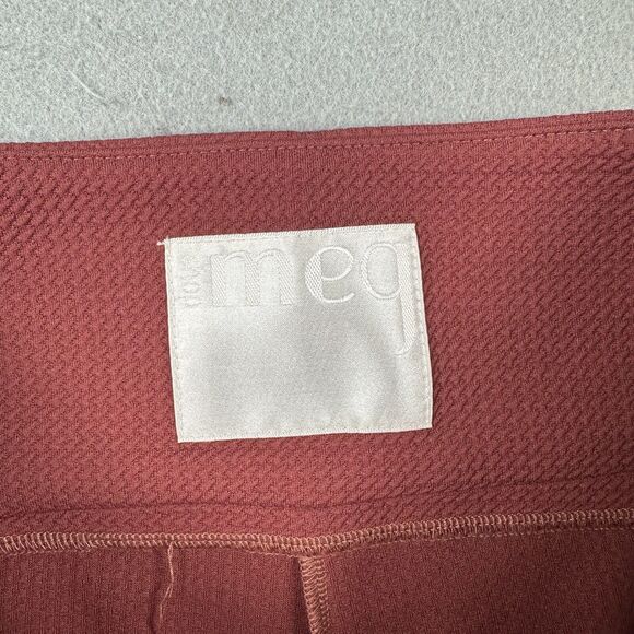 Shop Meg Cuffed Leg‎ Trousers Women’s XS Red Tapered Leg Stretch Pocket Mid Rise - Picture 13 of 16